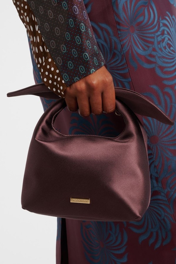 Bow Tie Small Satin Clutch from Aquazzura 