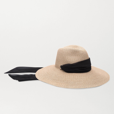 Cassidy Voile-Trimmed Straw Hat from Eugenia Kim