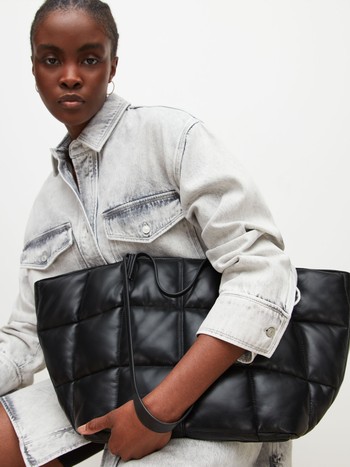 Nadaline Leather Quilted Tote Bag from AllSaints