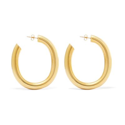 Curve Gold Tone Hoop Earrings from Laura Lombardi