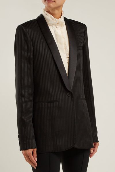 Alvy Single-Breasted Crepe Blazer from Masscob