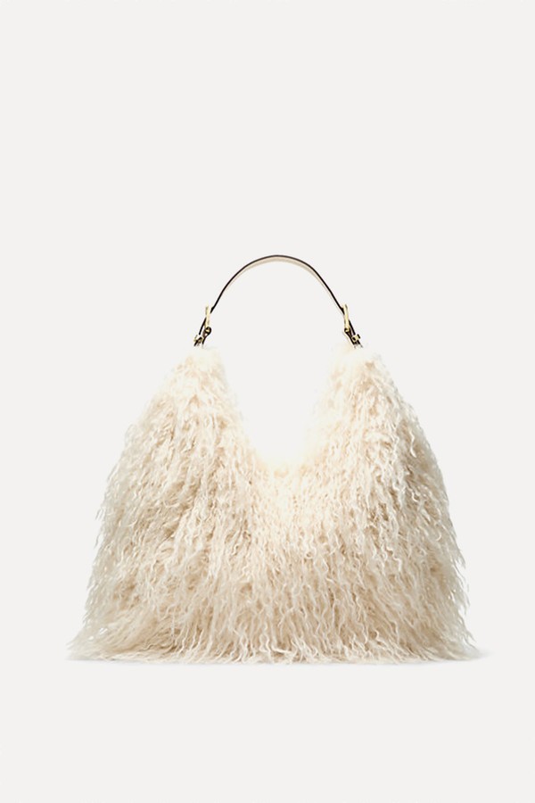 Nolita Large Faux Shearling Shoulder Bag from Michael Michael Kors