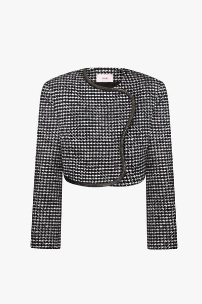 Houndstooth Cropped Blazer