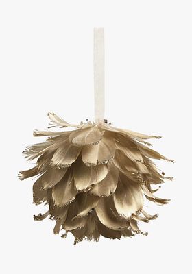 Glitter Feather Tree Decoration, Champagne from John Lewis
