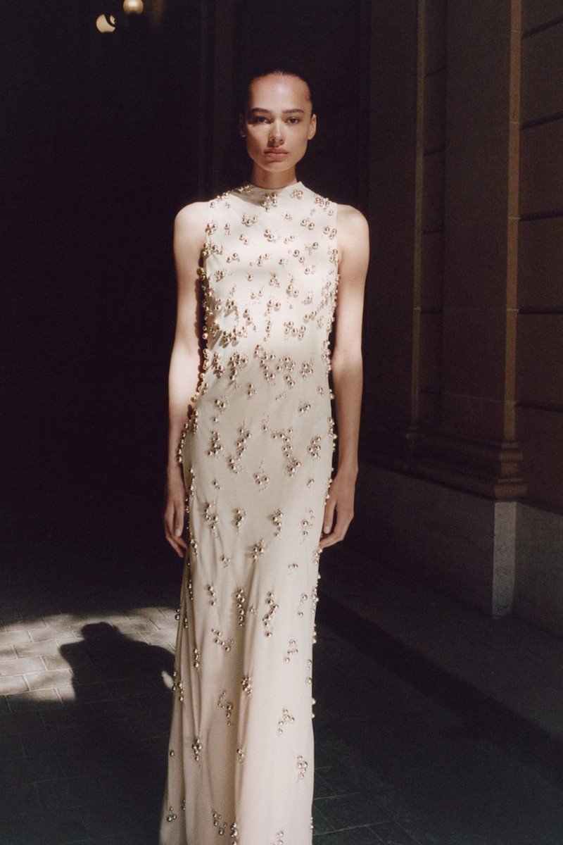 Long Dress With Embroidered Spheres from Mango