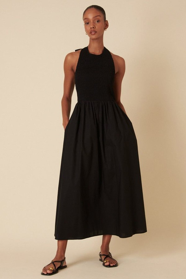 Shirred Halter Neck Tizzy Midi Dress from Nobody’s Child