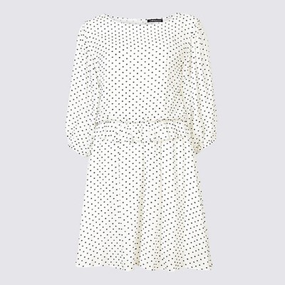 Spotted 34 Sleeve Mini Tea Dress 