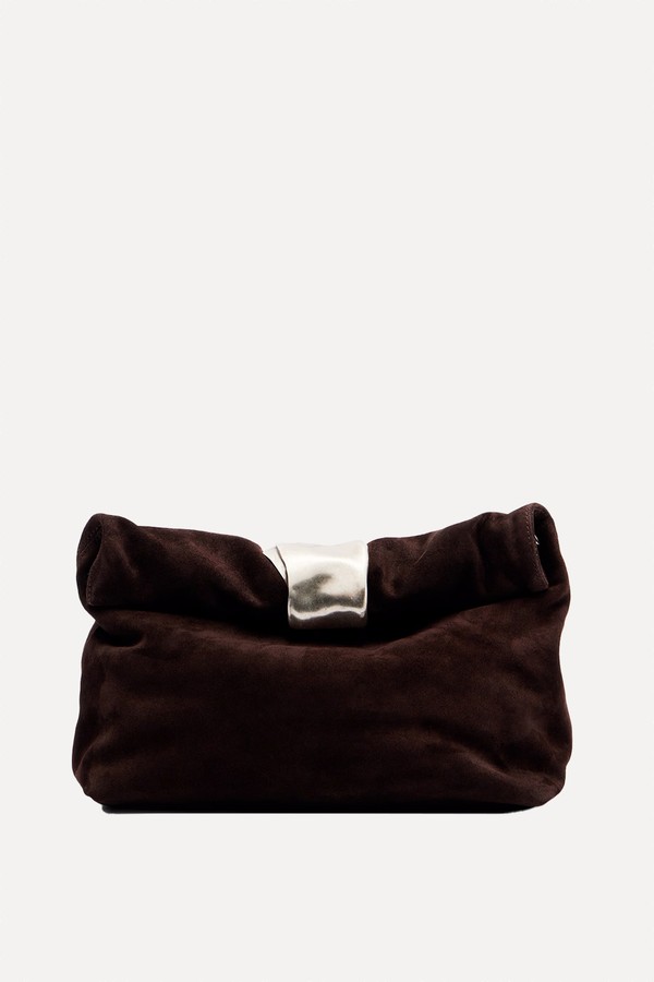 Cuff Suede Clutch from Staud