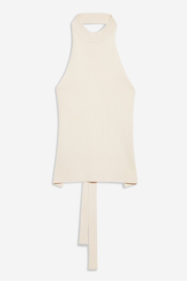 Knitted Halter Neck Top By Boutique