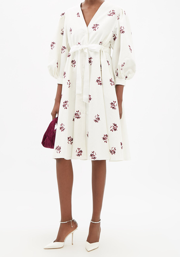 Marci Floral-Print Cotton-Blend Midi Dress from Erdem