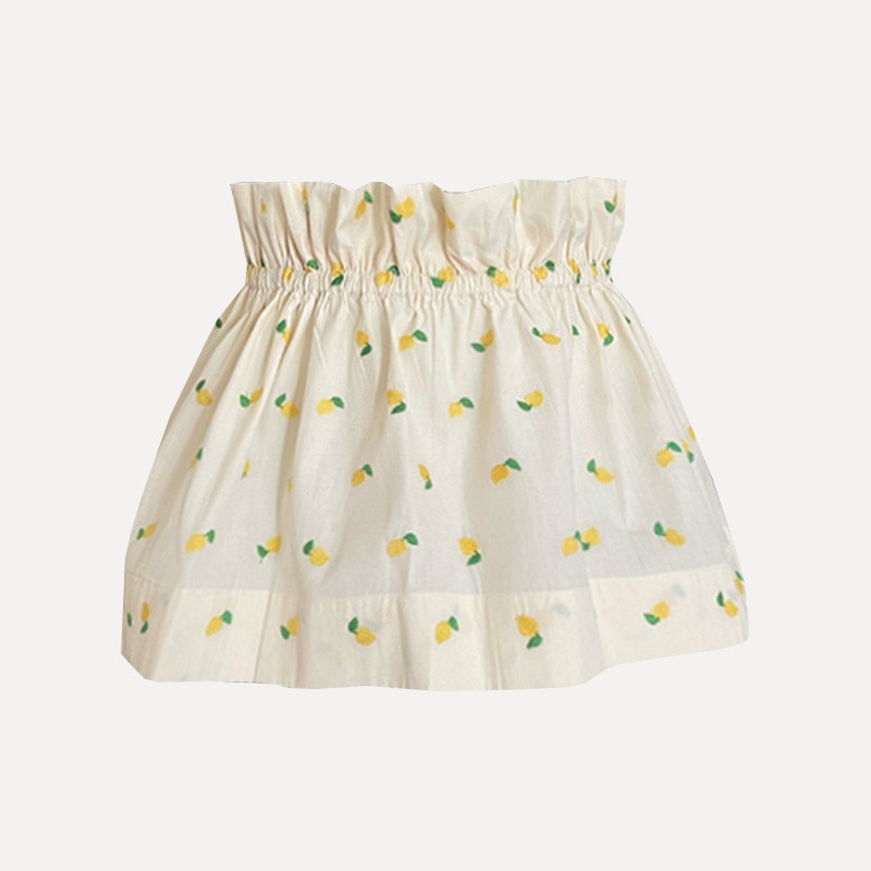 Embroidered Lemon Scrunchie Lampshade from Alice Palmer & Co