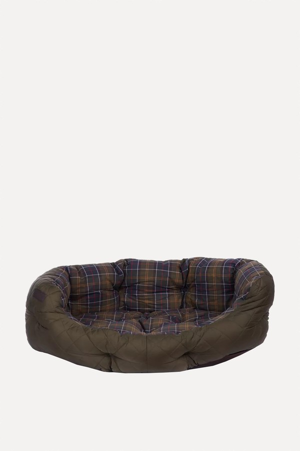 Quilted Checked Woven Dog Bed from Barbour