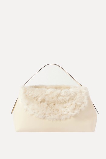 T-Lock Shearling Shoulder Bag from Toteme