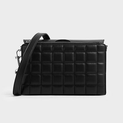 Removable Quilted Pouch Boxy Shoulder Bag from Charles & Keith
