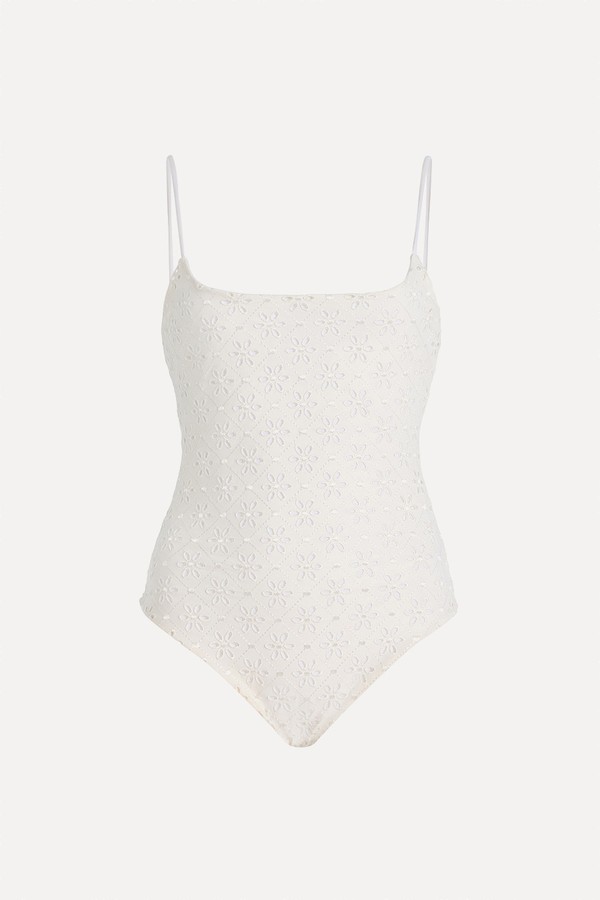 Imey Broderie Anglaise One-Piece Swimsuit from JUILLET SWIMWEAR