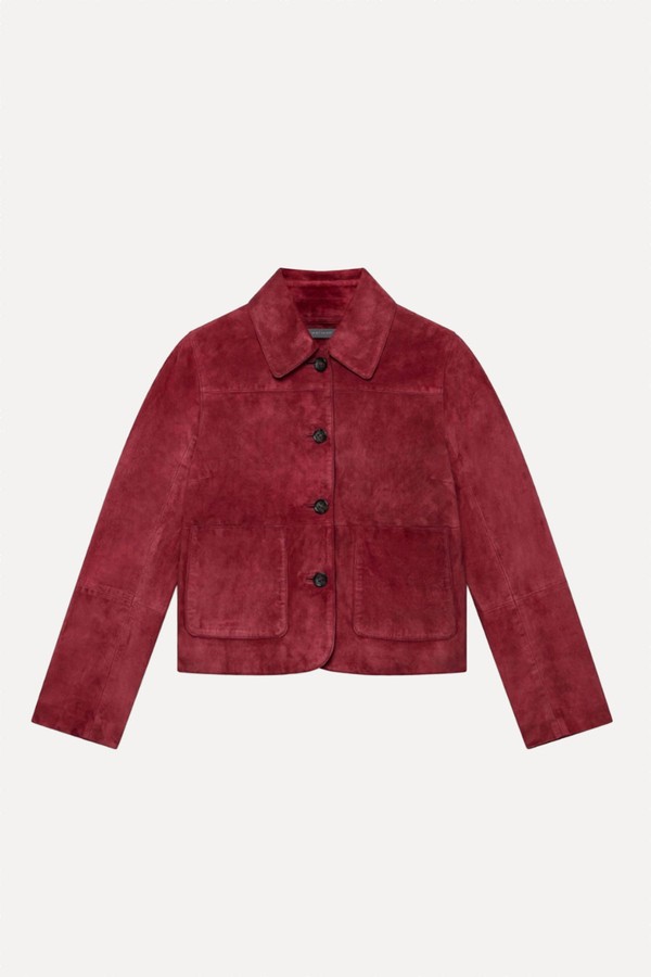  Boxy Pure Suede Jacket from Mint Velvet