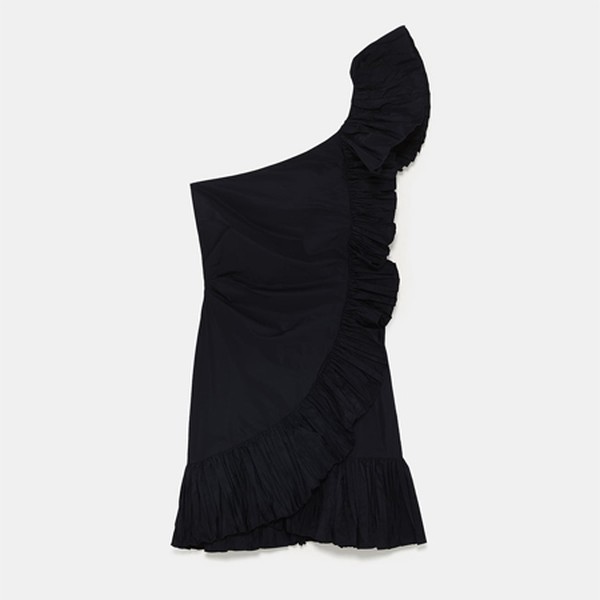 Dress with Gathered Ruffles from Zara