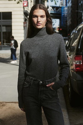 Wool & Cashmere Blend High Neck Sweater from Massimo Dutti