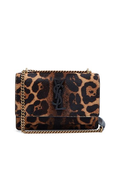 Sunset Leopard-Print Cross-Body Bag from Saint Laurent