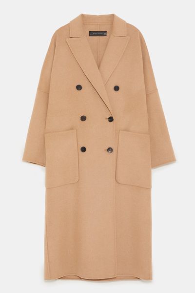 Oversized Double-Breasted Coat from Zara