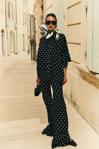 Exclusive Zaoua Polka-Dot Deadstock-Silk Shirt from Françoise