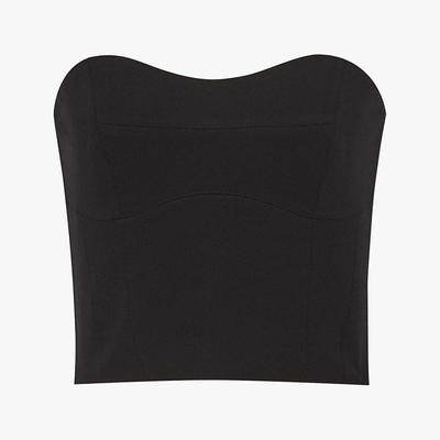 Bobbi Cropped Bustier Top, from Reiss