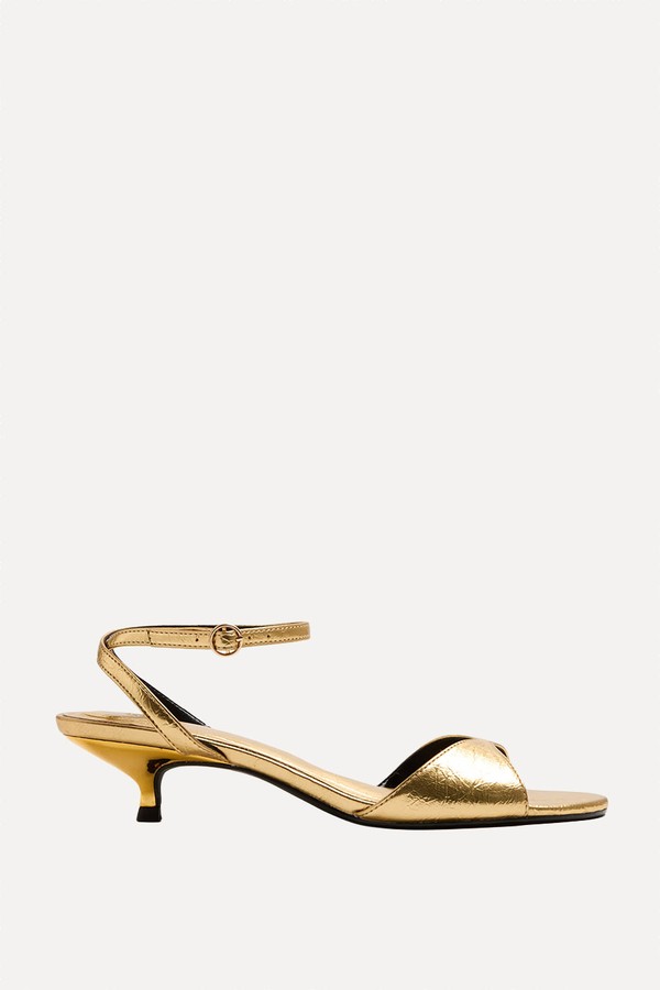 Ankle Strap Kitten Heel Peep Toe Sandals from Marks & Spencer