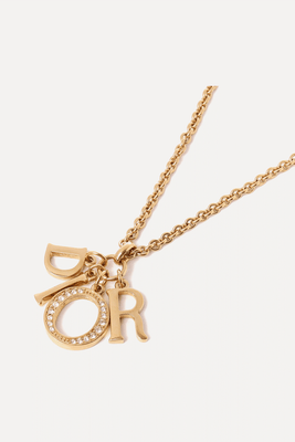 Logo Rhinestone Necklace from Christian Dior