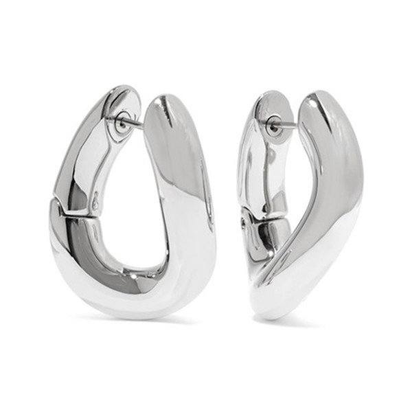 Palladium-Tone Hoop Earrings from Balenciaga