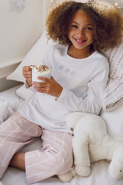 Snowflake Embroidered Pyjamas (2-12 years)