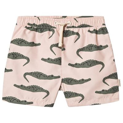 Pink Crocodile Swim Shorts from Kuling