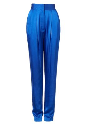 Remi Silk Trousers Cobalt