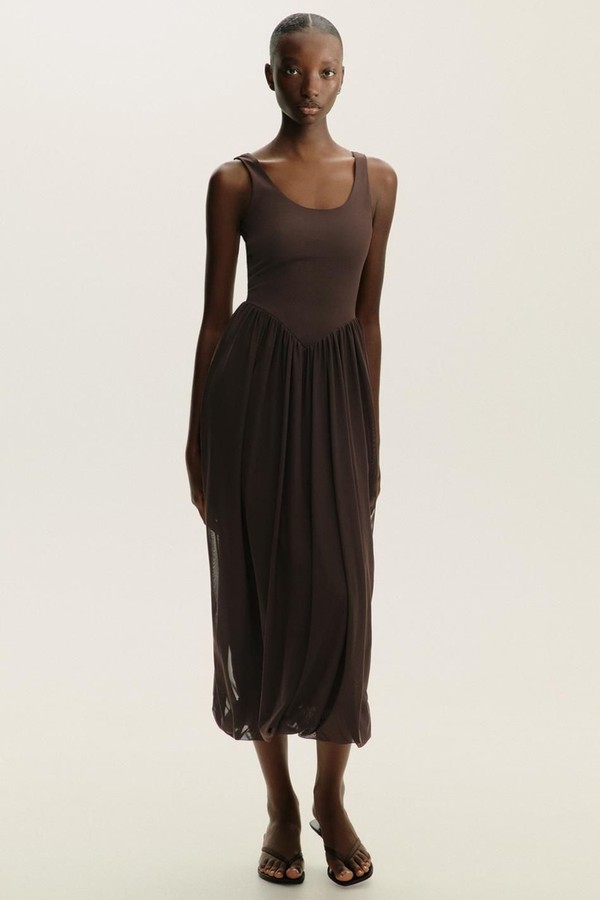 Contrast Tulle Dress from Zara
