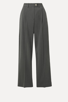 Pleated ECOVERO-Blend Straight-Leg Pants from Caes