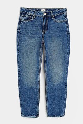Blue Mid Rise Slim Fit Jeans from River Island