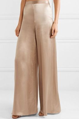 The Tommy Silk Charmeuse Wide-Leg Pants from Cami NYC