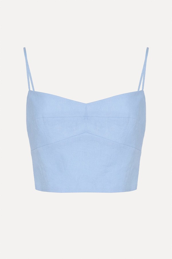 Lorenzo Linen Crop Top from Cala de la Cruz
