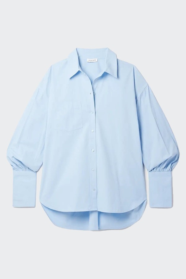 Maxine Logo-Embroidered Cotton-Poplin Shirt from Anine Bing