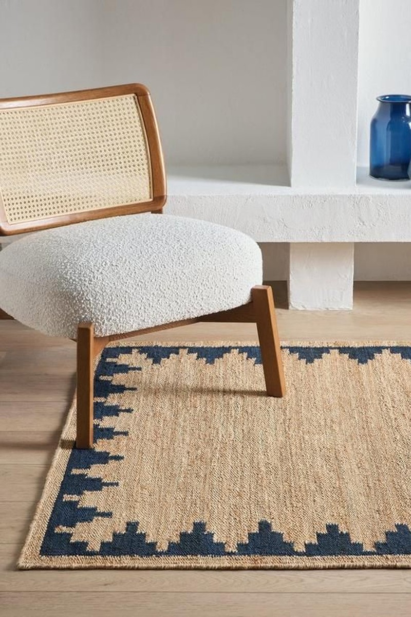 Stepped Chevron Pure Jute Rug from John Lewis