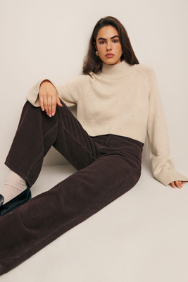 Cary High Rise Slouchy Wide Leg Corduroy Pants, £148 | Reformation 