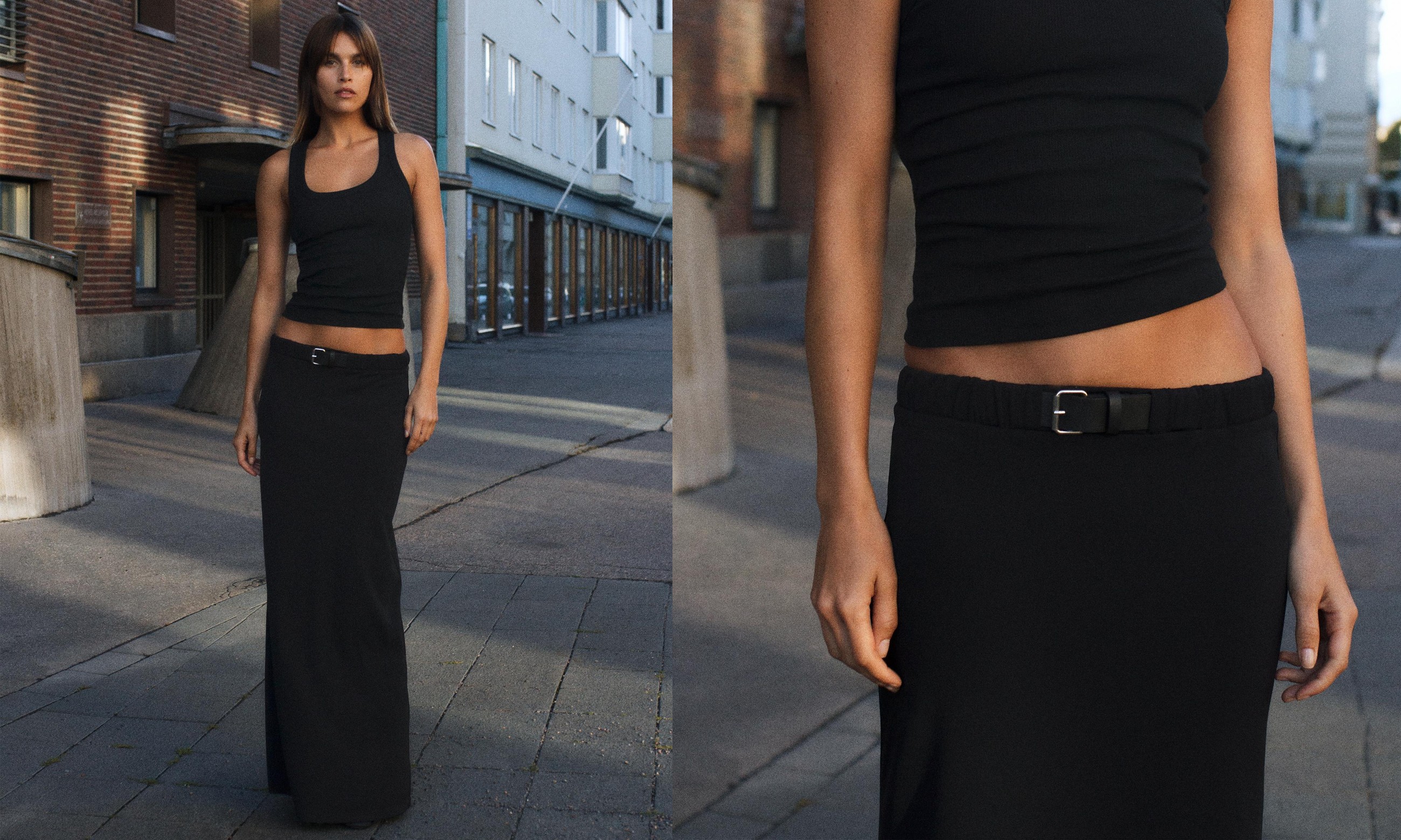 Long Skirt With Belt With Belt from Zara