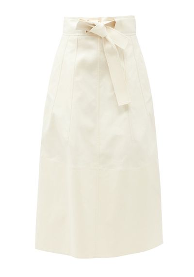 A-Line Cotton-Piqué Midi Skirt from Jil Sander