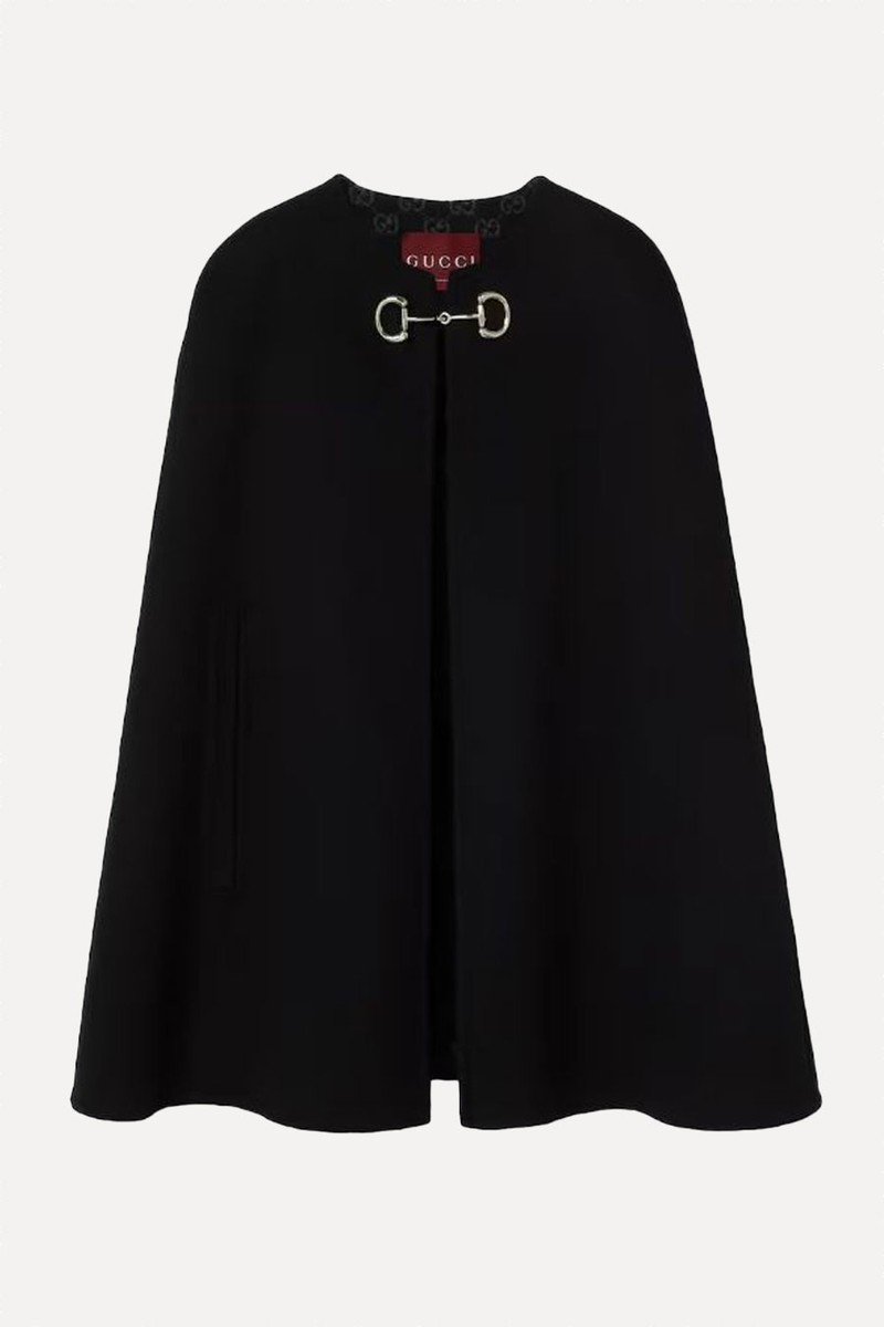 Wool & Silk Horsebit Cape from Gucci