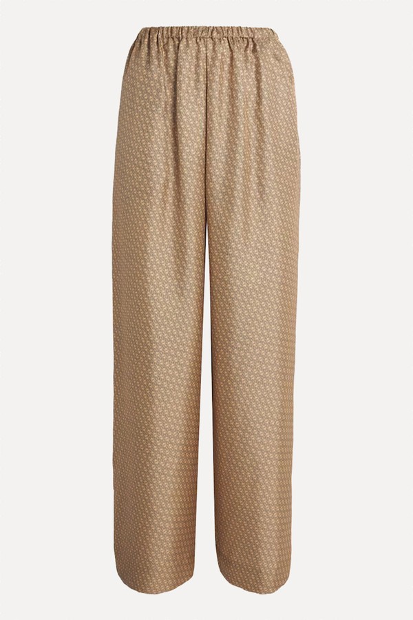 Silk Printed Linka Wide-Leg Trousers from Esse Studios