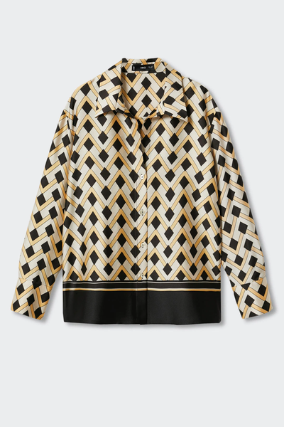 Geometric Print Shirt from Mango