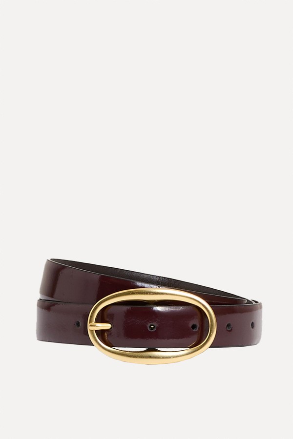 Patent Leather Oval Buckle Belt from Reiss
