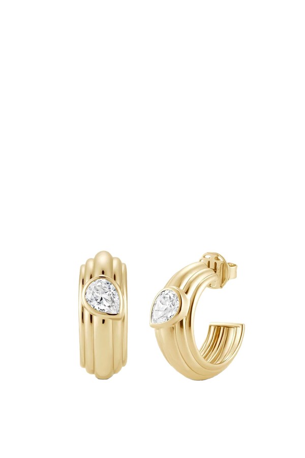 The Gold Zephyr Hoops from Heavenly London