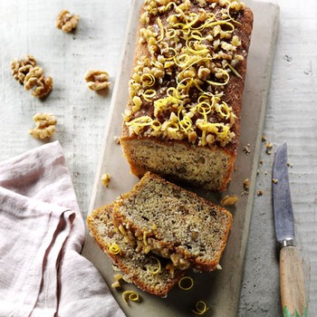 Lemon & California Walnut Drizzle Cake