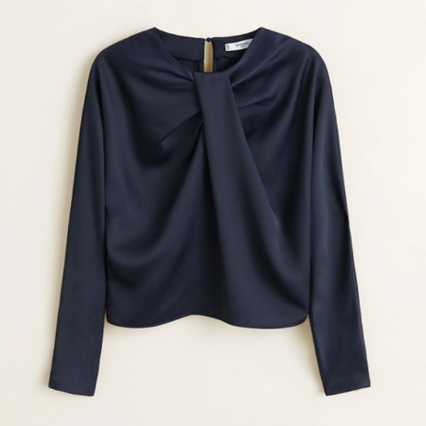 Satin Crop Blouse from Mango