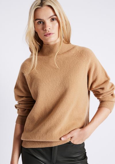 Cashmere Mix Mock Turtle Neck Jumper